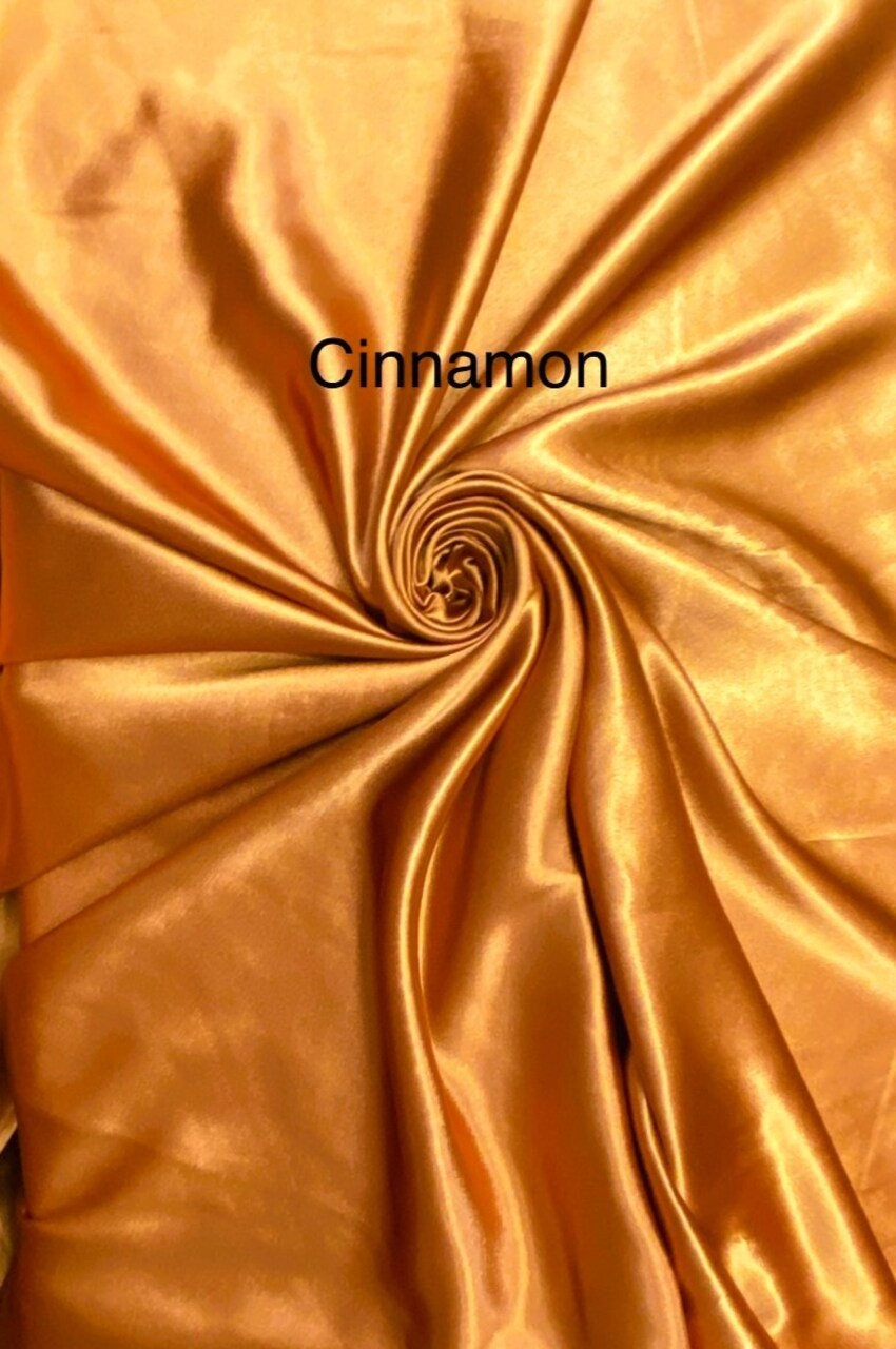 1 Yard Cinnamon Crepe Satin Fabric for Dresses Costumes and Elegant Apparel Projects 58 Inch Width